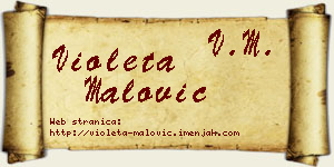 Violeta Malović vizit kartica